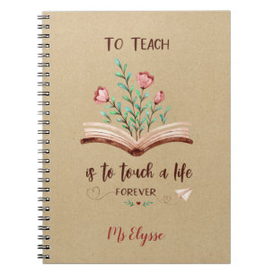 Teacher Notebooks - Rustic Kraft Quotes