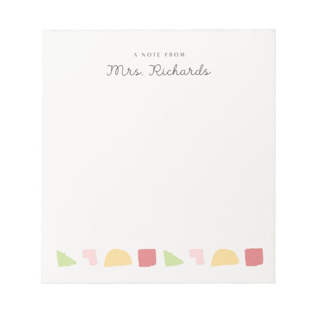 teacher  notepad (Front)