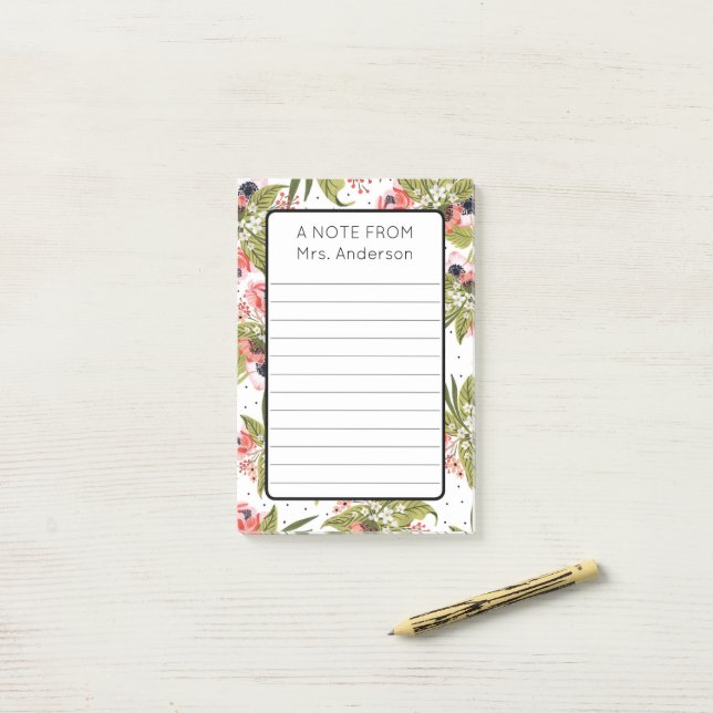 Teacher Notepad Personalized Gift for Teacher (On Desk)