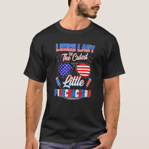 Teacher Of Cute Little Lunch Lady Firecrackers 4th T-Shirt