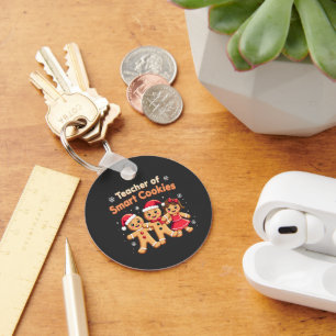 Teacher of Smart Cookies Teaching Christmas Ginger Keychain