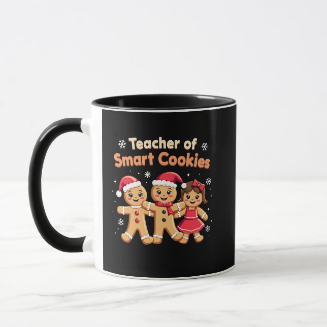 Teacher of Smart Cookies Teaching Christmas Ginger Mug (Left)
