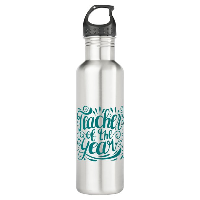 Teacher of the Year 710 Ml Water Bottle (Front)