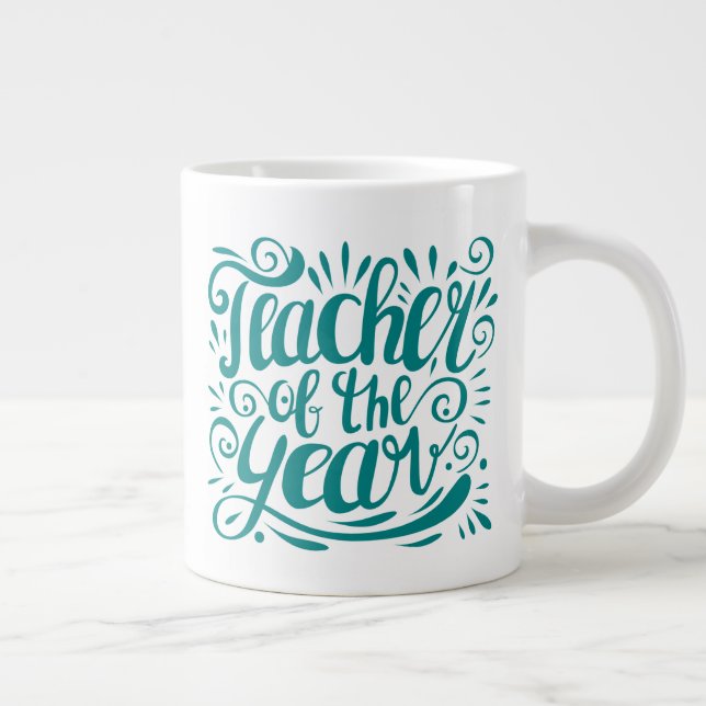 Teacher of the Year Large Coffee Mug (Right)