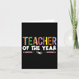 Teacher Of The Year Party Gift Teacher Appreciatio Card