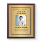 Teacher of the Year Photo Logo Gold Personalize  