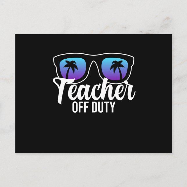 Teacher Off Duty Retired School Teaching Student G Invitation Postcard (Front)