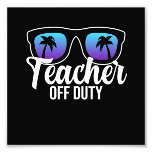Teacher Off Duty Retired School Teaching Student G Photo Print
