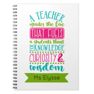 Teacher Office Gifts - Inspirational Quotes Notebook