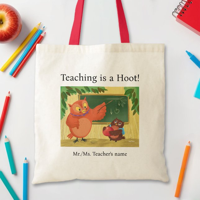Teacher Owl Tote Bag (Creator Uploaded)