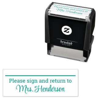Teacher Parent Signature Self-inking Stamp