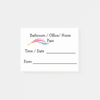 Teacher Pass Form Post it Note