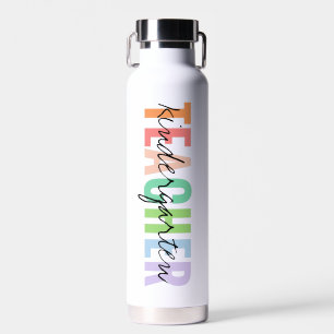  Teacher Pastel Rainbow Water Bottle