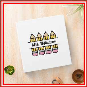 Teacher Pencil Back To School Appreciation Binder