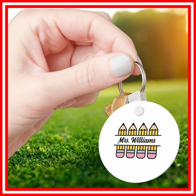 Teacher Pencil Back To School Appreciation Keychain (Creator Uploaded)
