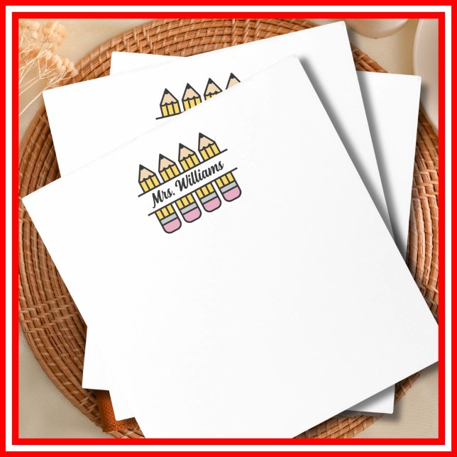 Teacher Pencil Back To School Appreciation Notepad (Creator Uploaded)