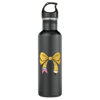 Teacher Pencil Coquette Bow 710 Ml Water Bottle