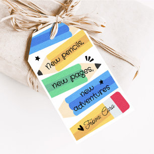 Teacher Pencil School Favour Tags