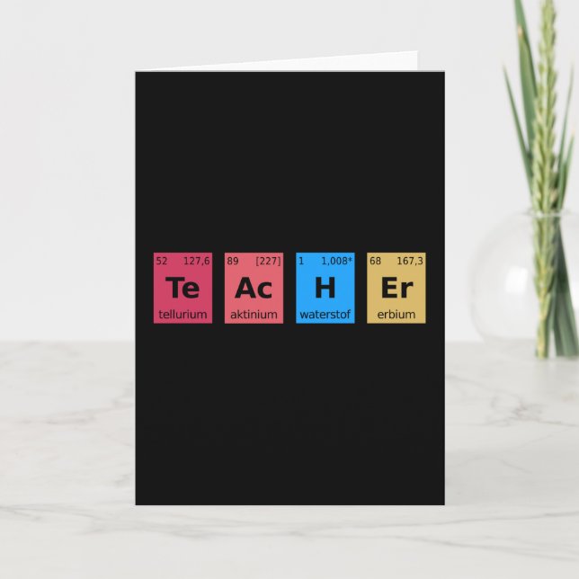 Teacher Periodic Table Card (Front)