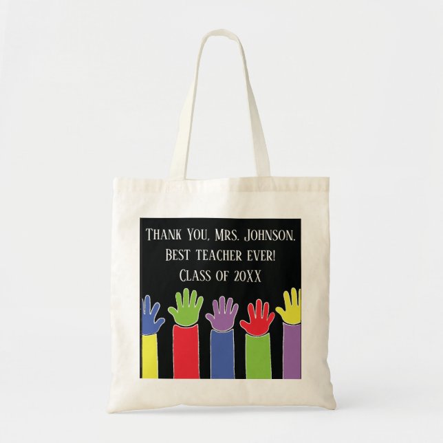 Teacher Personalize Budget Tote Bag (Front)