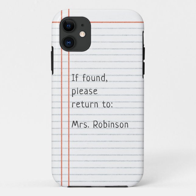Teacher Personalized Name Case-Mate iPhone Case (Back)