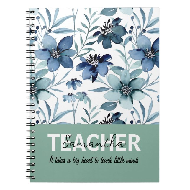 Teacher Personalized Name Phrase Notebook Gift (Front)