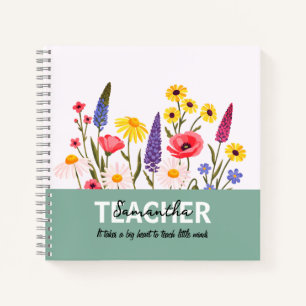 Teacher Personalized Name Phrase Notebook Gift