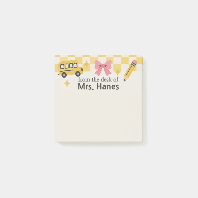 Teacher Personalized Post-It Notes (Front)
