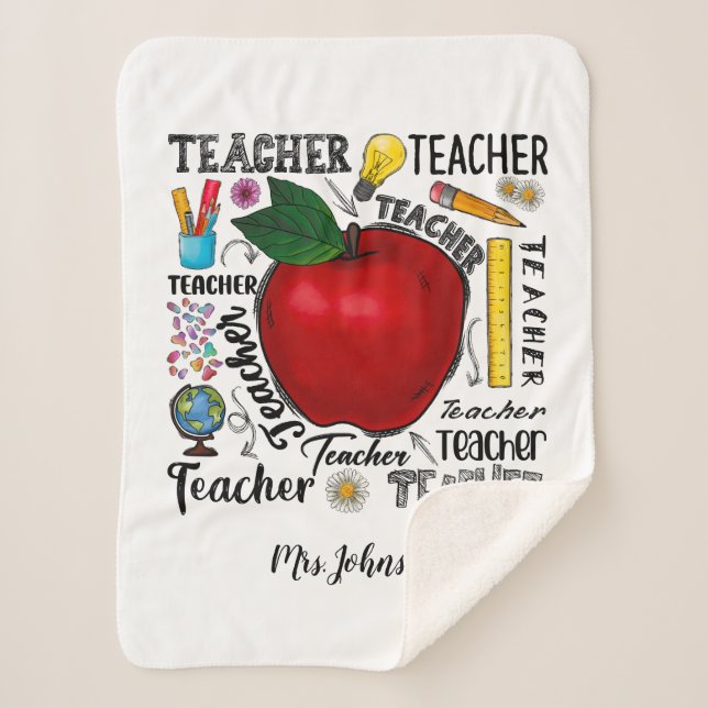 Teacher Personalized Sherpa Blanket (Front)