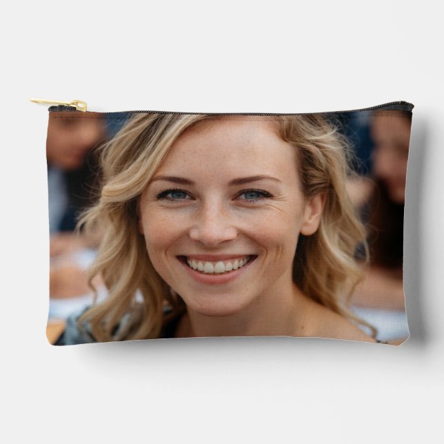 Teacher Photo Customize Personalize Accessory Pouch (Front)