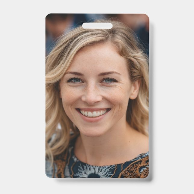 Teacher Photo Customize Personalize Badge (Front)