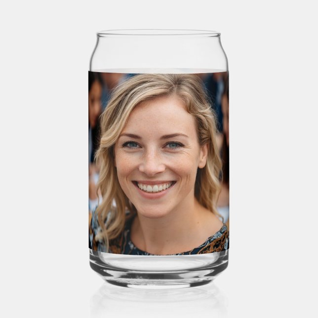 Teacher Photo Customize Personalize Can Glass (Front)