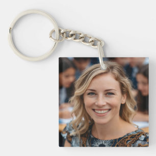 Teacher Photo Customize Personalize Keychain