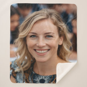 Teacher Photo Customize Personalize Sherpa Blanket