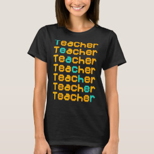 Teacher Pixel Women Teach Love Inspire  Teaching T T-Shirt