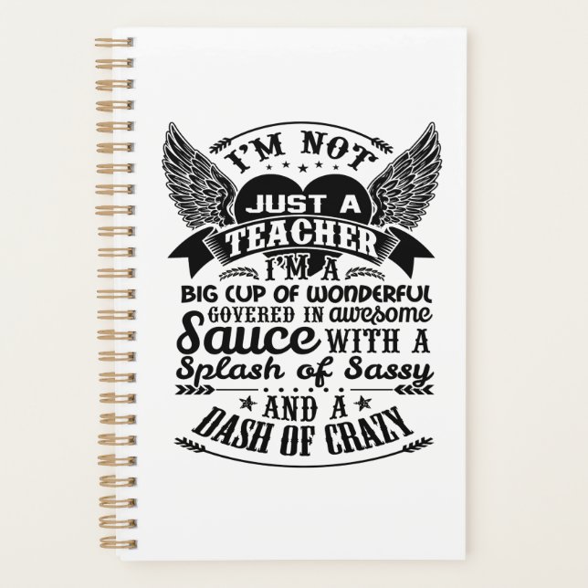 Teacher Planner Book Weekly Funny Birthday Gifts (Front)