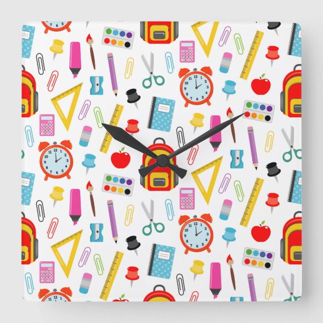 Teacher Poft | Good Teachers Know How To Square Wall Clock (Front)