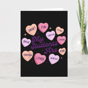 Teacher Positive Affirmations Valentine Candy Hear Card