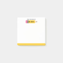 Teacher Post It Notes - Pencil Personalized