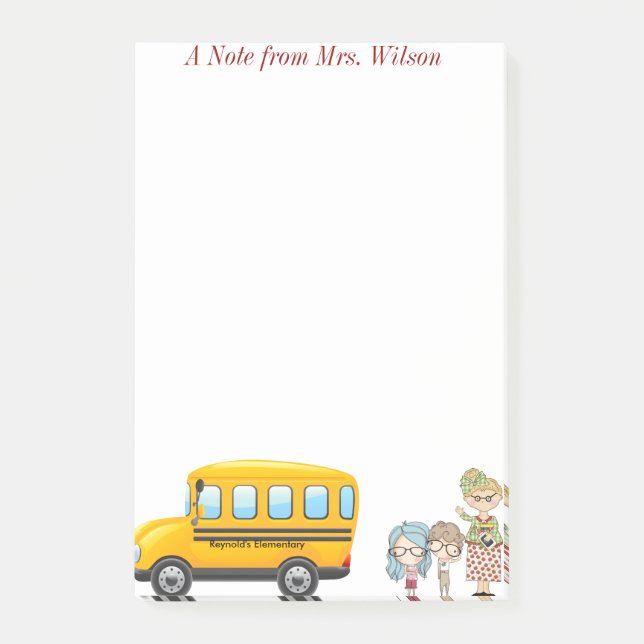 Teacher Post-it notes (personalized) (Front)