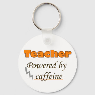 Teacher Powered by caffeine Keychain
