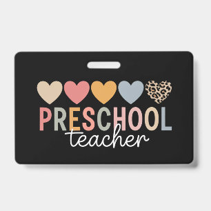 Teacher Preschool Back to School  Badge