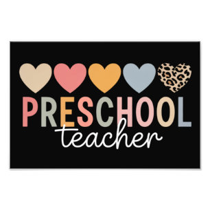 Teacher Preschool Back to School  Photo Print