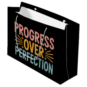 Teacher Progress Over Perfection Back to School  Large Gift Bag
