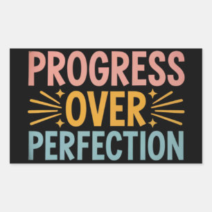 Teacher Progress Over Perfection Back to School  Sticker