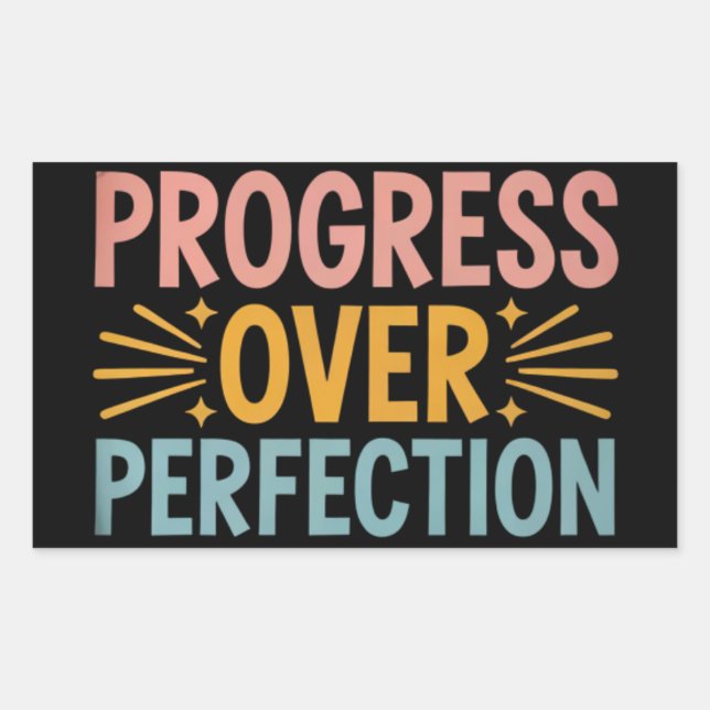 Teacher Progress Over Perfection Back to School  Sticker (Front)
