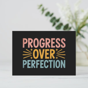Teacher Progress Over Perfection Back to School  Thank You Card