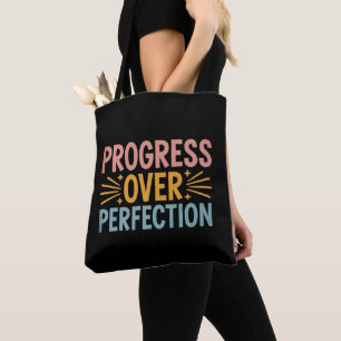 Teacher Progress Over Perfection Back to School  Tote Bag