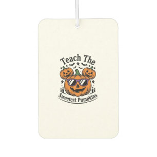 Teacher Pumpkin Shirt Cute Halloween Class Design_ Air Freshener