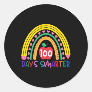 Teacher Quote 100 Days Of School Teacher And Stude Classic Round Sticker